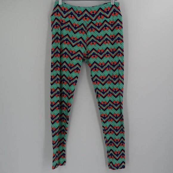 LulaRoe Women's Chevron Style Leggings Tall and Curvy - Picture 1 of 9